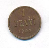 1 пенни 1903 года  Для Финляндии