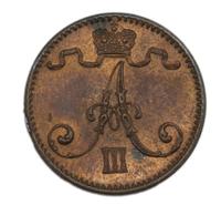 1 пенни 1888 года  Для Финляндии
