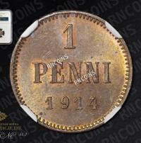 1 пенни 1914 года  Для Финляндии