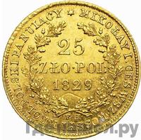 25 злотых 1829 года FH Для Польши