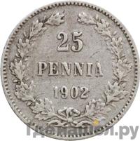 25 пенни 1902 года L Для Финляндии
