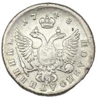 Полуполтинник 1748 года ММД