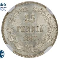 25 пенни 1897 года L Для Финляндии