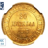 20 марок 1913 года S Для Финляндии