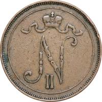 10 пенни 1909 года  Для Финляндии