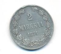 2 марки 1874 года S Для Финляндии