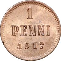 1 пенни 1917 года  Для Финляндии