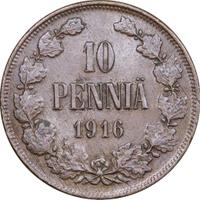 10 пенни 1916 года  Для Финляндии