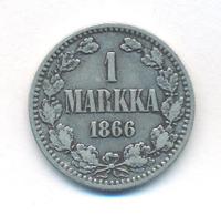 1 марка 1866 года S Для Финляндии
