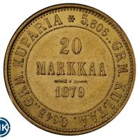 20 марок 1879 года S Для Финляндии