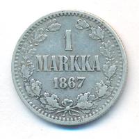 1 марка 1867 года S Для Финляндии