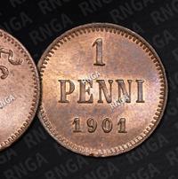 1 пенни 1901 года  Для Финляндии