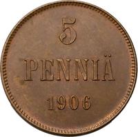 5 пенни 1906 года  Для Финляндии