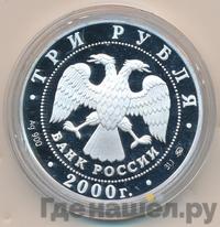 3 рубля 2000 года ММД