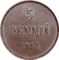 5 пенни 1915 года  Для Финляндии