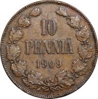 10 пенни 1909 года  Для Финляндии