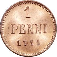 1 пенни 1911 года  Для Финляндии