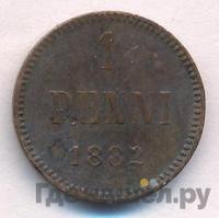 1 пенни 1882 года  Для Финляндии