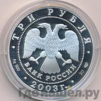 3 рубля 2003 года СПМД