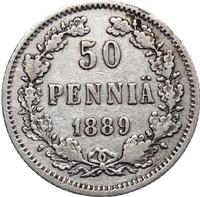 50 пенни 1889 года L Для Финляндии