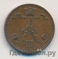 1 пенни 1881 года  Для Финляндии