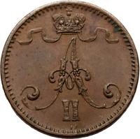 1 пенни 1873 года  Для Финляндии