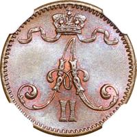 1 пенни 1875 года  Для Финляндии