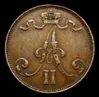 5 пенни 1875 года  Для Финляндии