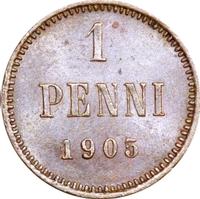 1 пенни 1905 года  Для Финляндии