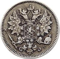 25 пенни 1875 года S Для Финляндии