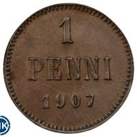 1 пенни 1907 года  Для Финляндии