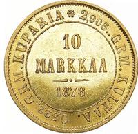 10 марок 1878 года S Для Финляндии