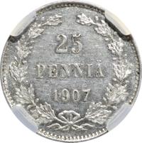 25 пенни 1907 года L Для Финляндии