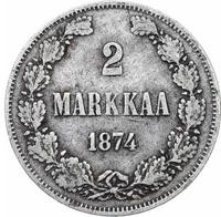 2 марки 1874 года S Для Финляндии