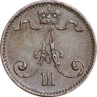 1 пенни 1881 года  Для Финляндии