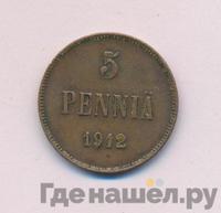 5 пенни 1912 года  Для Финляндии