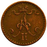 1 пенни 1867 года  Для Финляндии