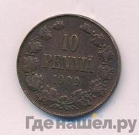 10 пенни 1909 года  Для Финляндии