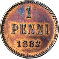 1 пенни 1882 года  Для Финляндии