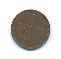 1 пенни 1902 года  Для Финляндии