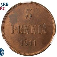 5 пенни 1911 года  Для Финляндии