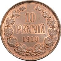 10 пенни 1910 года  Для Финляндии