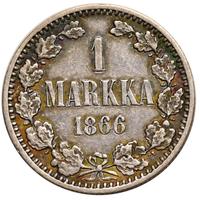 1 марка 1866 года S Для Финляндии