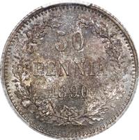 50 пенни 1890 года L Для Финляндии