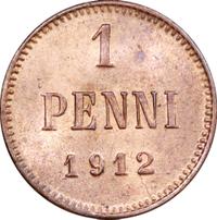 1 пенни 1912 года  Для Финляндии