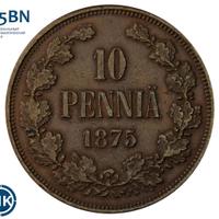 10 пенни 1875 года  Для Финляндии