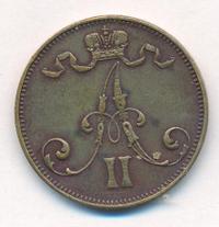 5 пенни 1875 года  Для Финляндии