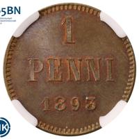 1 пенни 1893 года  Для Финляндии