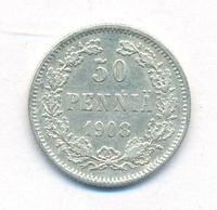 50 пенни 1908 года L Для Финляндии