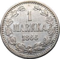 1 марка 1866 года S Для Финляндии